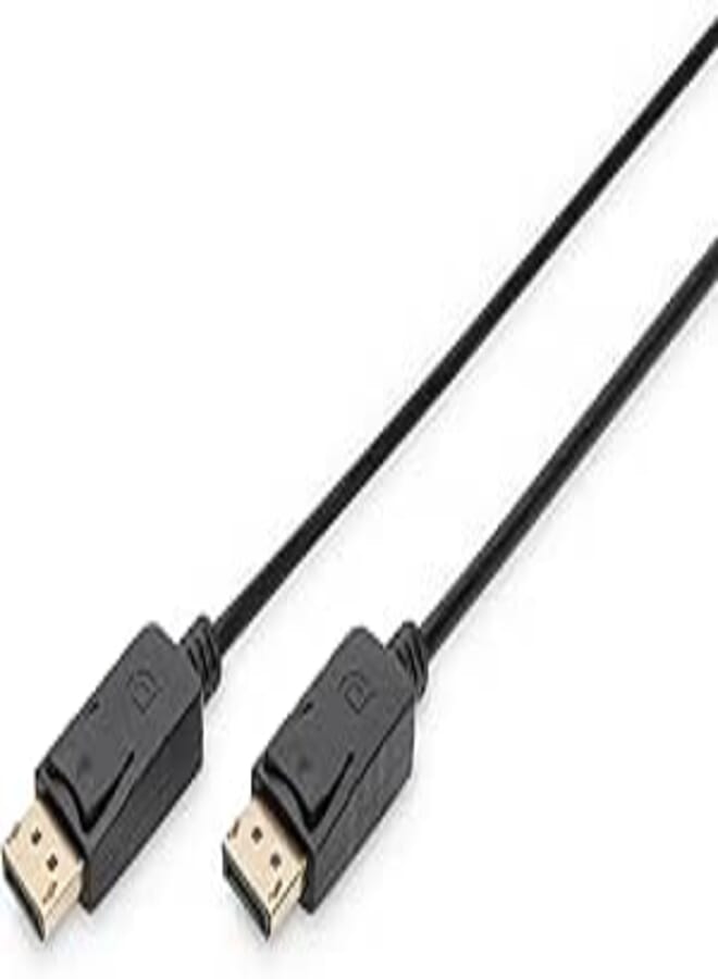 Digitus DisplayPort cable - UHD 4K/60Hz - 5m - with latch - HBR 2 - Compatible with monitor, gaming graphics card
